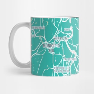 Rome light blue map Mug